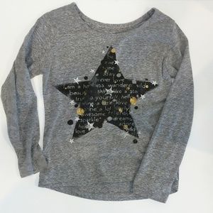GAP Girls gray long sleeves tee